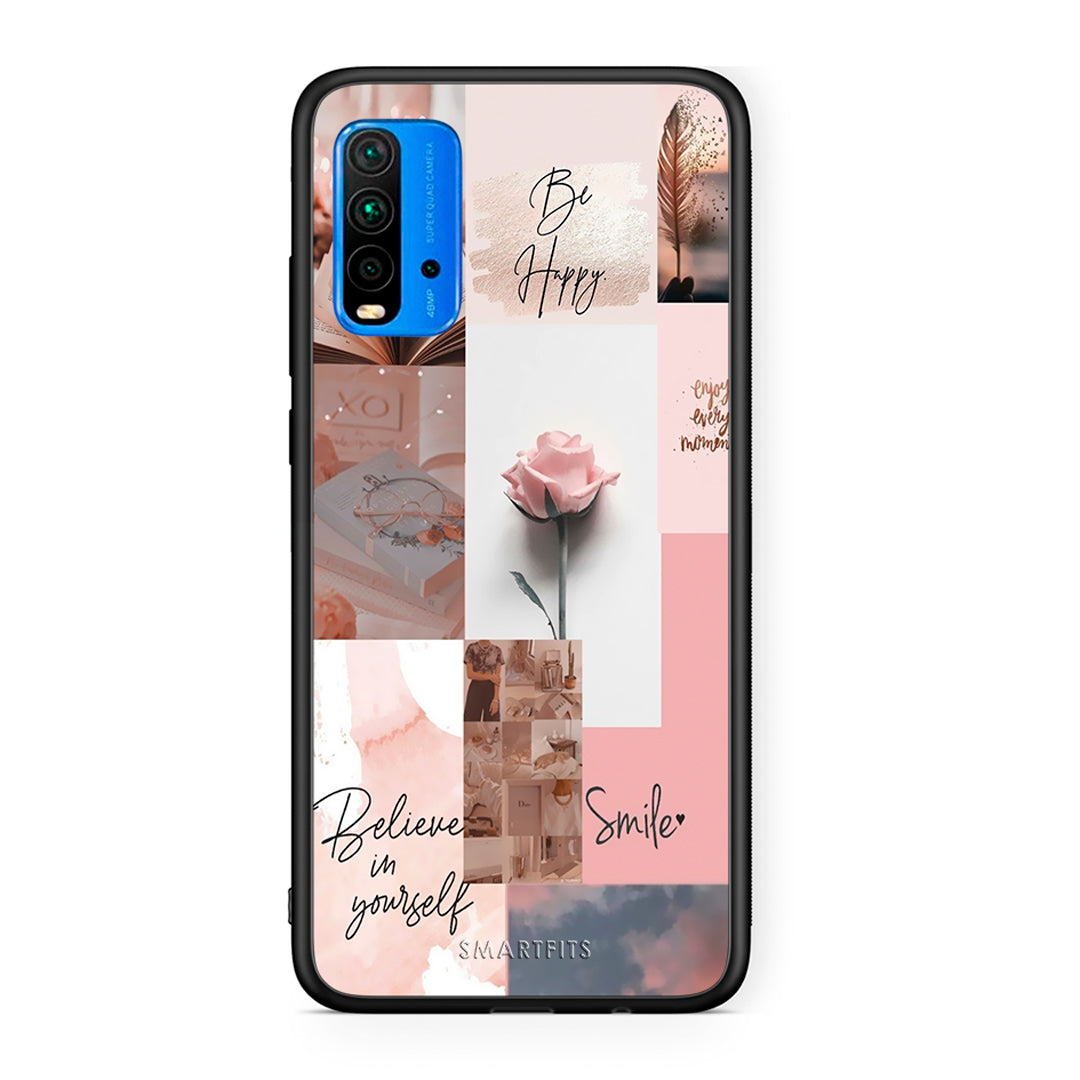 Xiaomi Poco M3 Aesthetic Collage θήκη από τη Smartfits με σχέδιο στο πίσω μέρος και μαύρο περίβλημα | Smartphone case with colorful back and black bezels by Smartfits