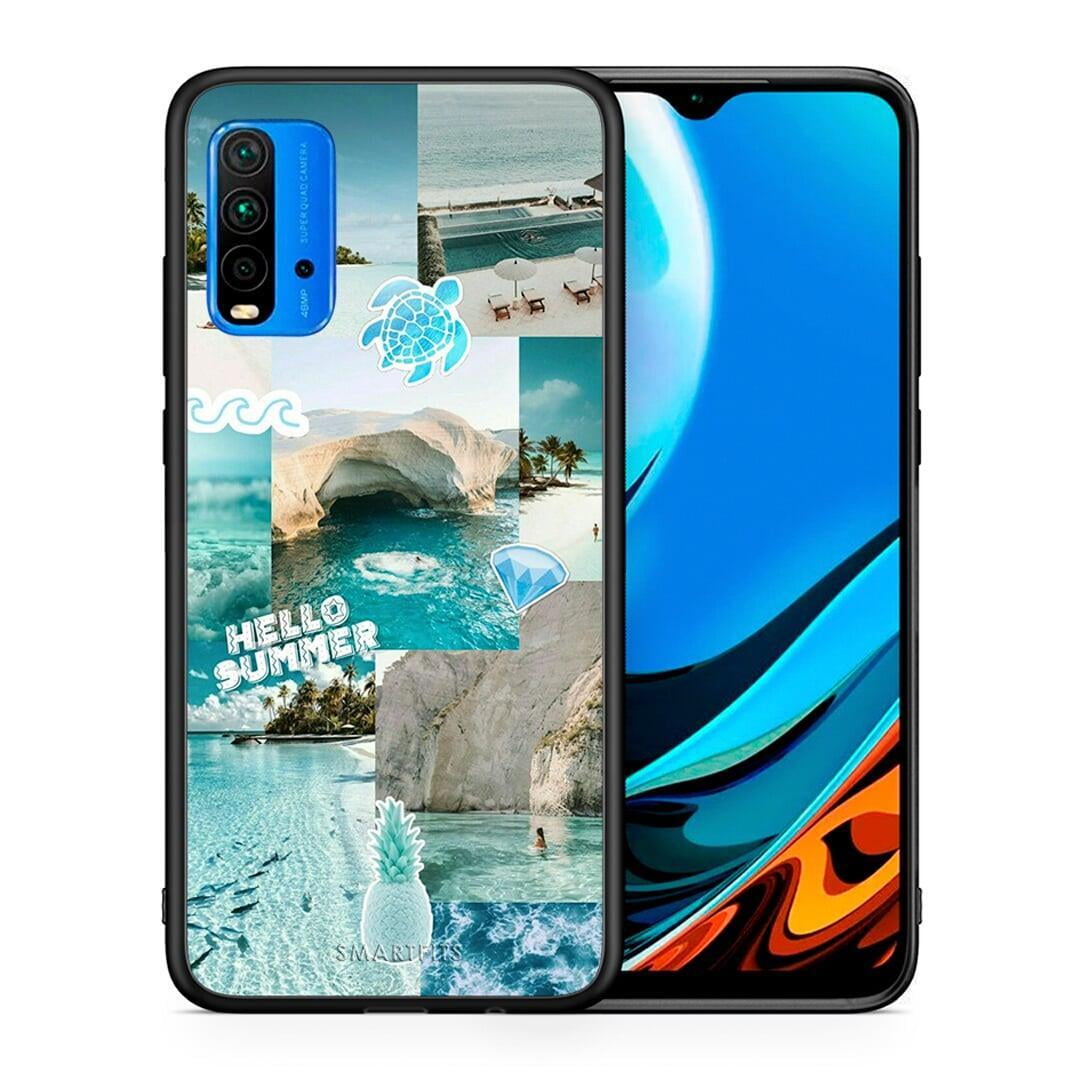 Θήκη Xiaomi Poco M3 Aesthetic Summer από τη Smartfits με σχέδιο στο πίσω μέρος και μαύρο περίβλημα | Xiaomi Poco M3 Aesthetic Summer case with colorful back and black bezels