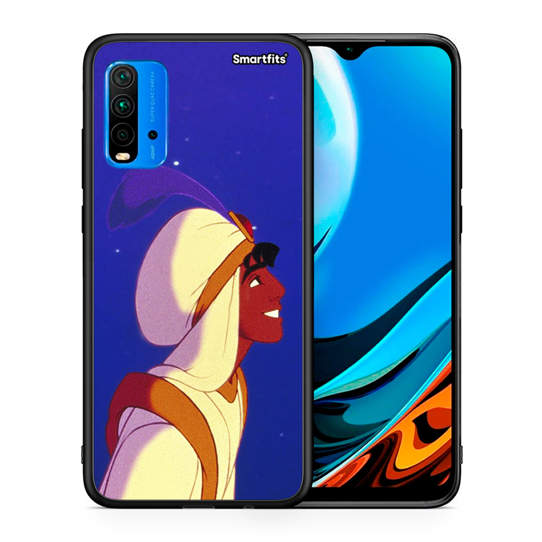 Θήκη Xiaomi Poco M3 Alladin And Jasmine Love 1 από τη Smartfits με σχέδιο στο πίσω μέρος και μαύρο περίβλημα | Xiaomi Poco M3 Alladin And Jasmine Love 1 case with colorful back and black bezels