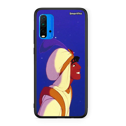 Xiaomi Poco M3 Alladin And Jasmine Love 1 θήκη από τη Smartfits με σχέδιο στο πίσω μέρος και μαύρο περίβλημα | Smartphone case with colorful back and black bezels by Smartfits