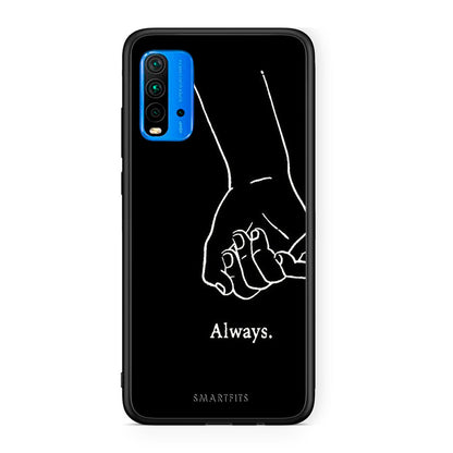 Xiaomi Redmi 9T Always & Forever 1 Θήκη Αγίου Βαλεντίνου από τη Smartfits με σχέδιο στο πίσω μέρος και μαύρο περίβλημα | Smartphone case with colorful back and black bezels by Smartfits