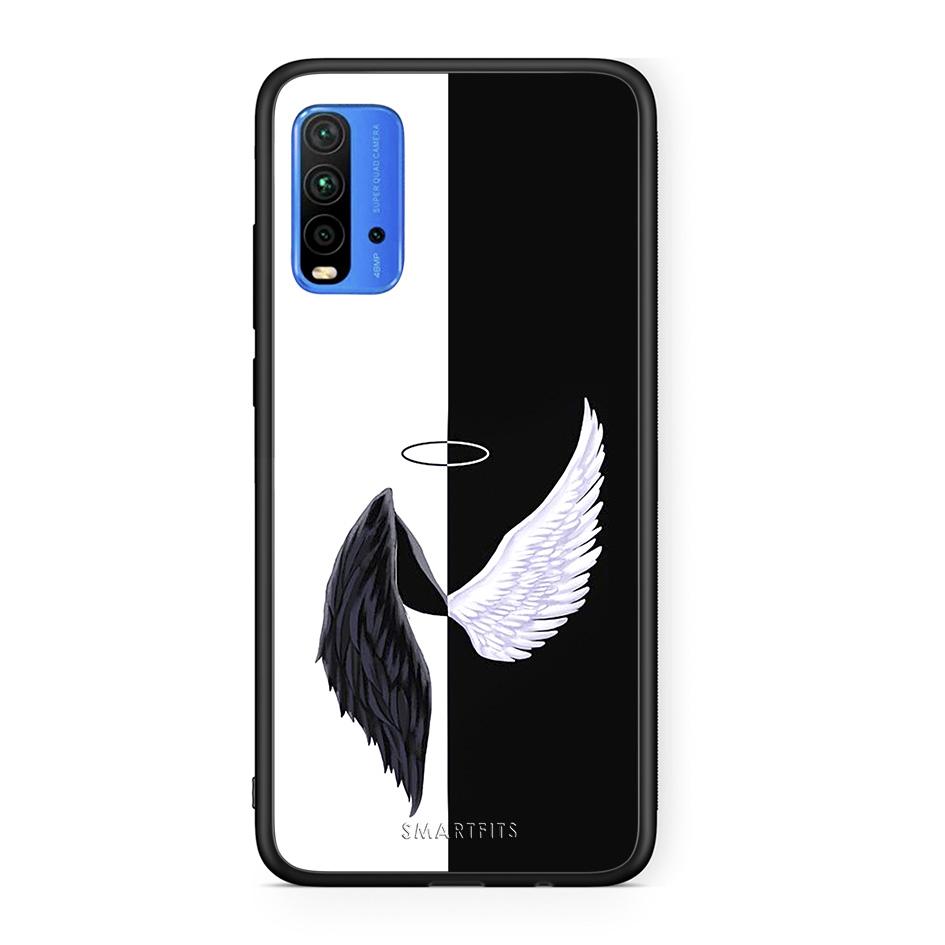Xiaomi Redmi 9T Angels Demons θήκη από τη Smartfits με σχέδιο στο πίσω μέρος και μαύρο περίβλημα | Smartphone case with colorful back and black bezels by Smartfits