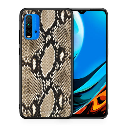Θήκη Xiaomi Poco M3 Fashion Snake Animal από τη Smartfits με σχέδιο στο πίσω μέρος και μαύρο περίβλημα | Xiaomi Poco M3 Fashion Snake Animal case with colorful back and black bezels