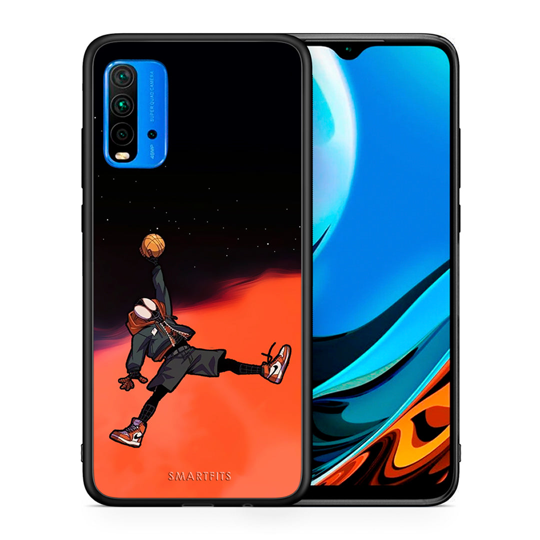 Θήκη Xiaomi Redmi 9T Basketball Hero από τη Smartfits με σχέδιο στο πίσω μέρος και μαύρο περίβλημα | Xiaomi Redmi 9T Basketball Hero case with colorful back and black bezels