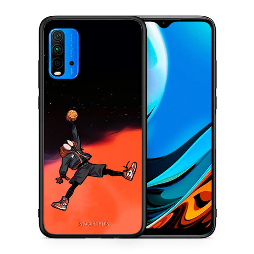 Θήκη Xiaomi Redmi 9T Basketball Hero από τη Smartfits με σχέδιο στο πίσω μέρος και μαύρο περίβλημα | Xiaomi Redmi 9T Basketball Hero case with colorful back and black bezels