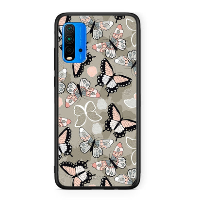 135 - Xiaomi Redmi 9T Butterflies Boho case, cover, bumper
