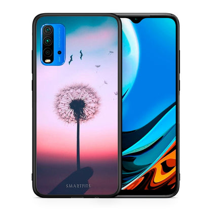 Θήκη Xiaomi Redmi 9T Wish Boho από τη Smartfits με σχέδιο στο πίσω μέρος και μαύρο περίβλημα | Xiaomi Redmi 9T Wish Boho case with colorful back and black bezels