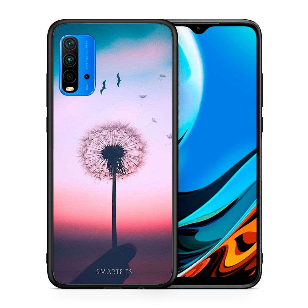 Θήκη Xiaomi Redmi 9T Wish Boho από τη Smartfits με σχέδιο στο πίσω μέρος και μαύρο περίβλημα | Xiaomi Redmi 9T Wish Boho case with colorful back and black bezels