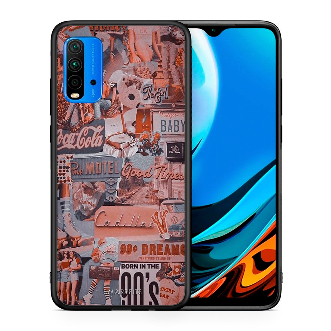 Θήκη Xiaomi Redmi 9T Born In 90s από τη Smartfits με σχέδιο στο πίσω μέρος και μαύρο περίβλημα | Xiaomi Redmi 9T Born In 90s case with colorful back and black bezels