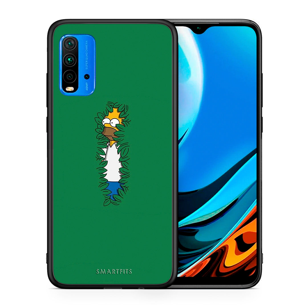 Θήκη Αγίου Βαλεντίνου Xiaomi Redmi 9T Bush Man από τη Smartfits με σχέδιο στο πίσω μέρος και μαύρο περίβλημα | Xiaomi Redmi 9T Bush Man case with colorful back and black bezels