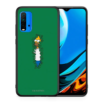 Θήκη Αγίου Βαλεντίνου Xiaomi Redmi 9T Bush Man από τη Smartfits με σχέδιο στο πίσω μέρος και μαύρο περίβλημα | Xiaomi Redmi 9T Bush Man case with colorful back and black bezels