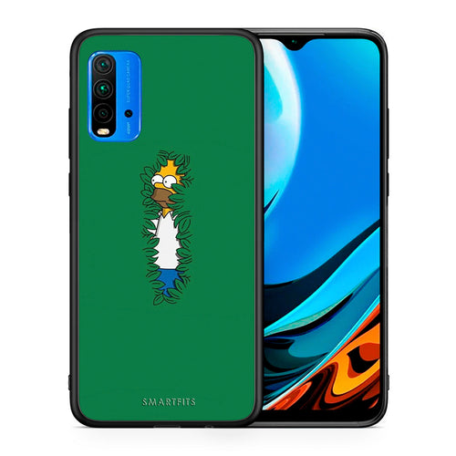 Θήκη Αγίου Βαλεντίνου Xiaomi Redmi 9T Bush Man από τη Smartfits με σχέδιο στο πίσω μέρος και μαύρο περίβλημα | Xiaomi Redmi 9T Bush Man case with colorful back and black bezels