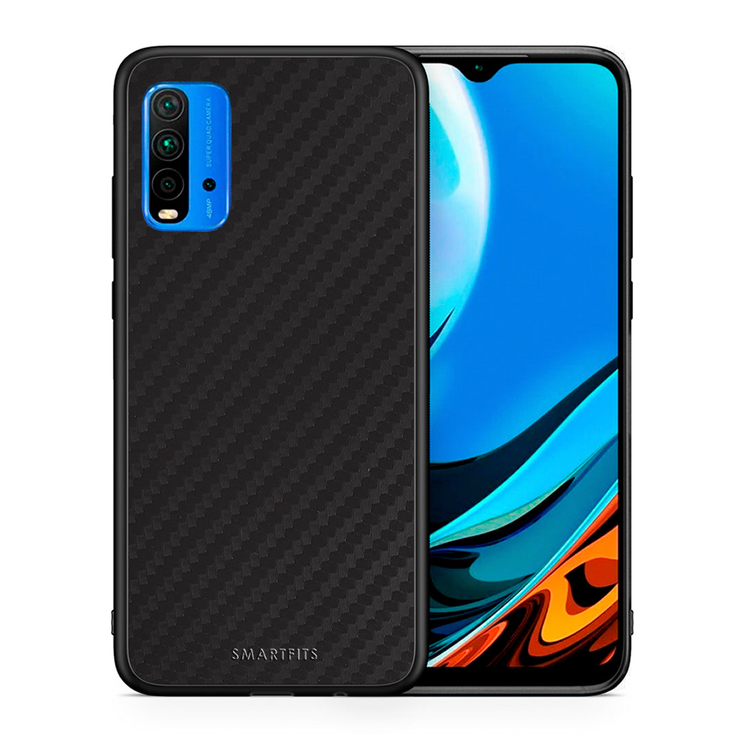 Θήκη Xiaomi Poco M3 Carbon Black από τη Smartfits με σχέδιο στο πίσω μέρος και μαύρο περίβλημα | Xiaomi Poco M3 Carbon Black case with colorful back and black bezels