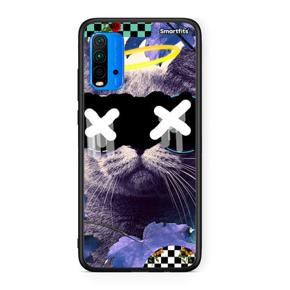 Xiaomi Poco M3 Cat Collage θήκη από τη Smartfits με σχέδιο στο πίσω μέρος και μαύρο περίβλημα | Smartphone case with colorful back and black bezels by Smartfits