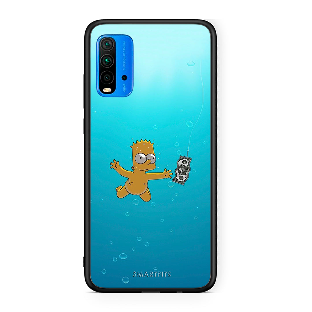 Xiaomi Redmi 9T Chasing Money θήκη από τη Smartfits με σχέδιο στο πίσω μέρος και μαύρο περίβλημα | Smartphone case with colorful back and black bezels by Smartfits