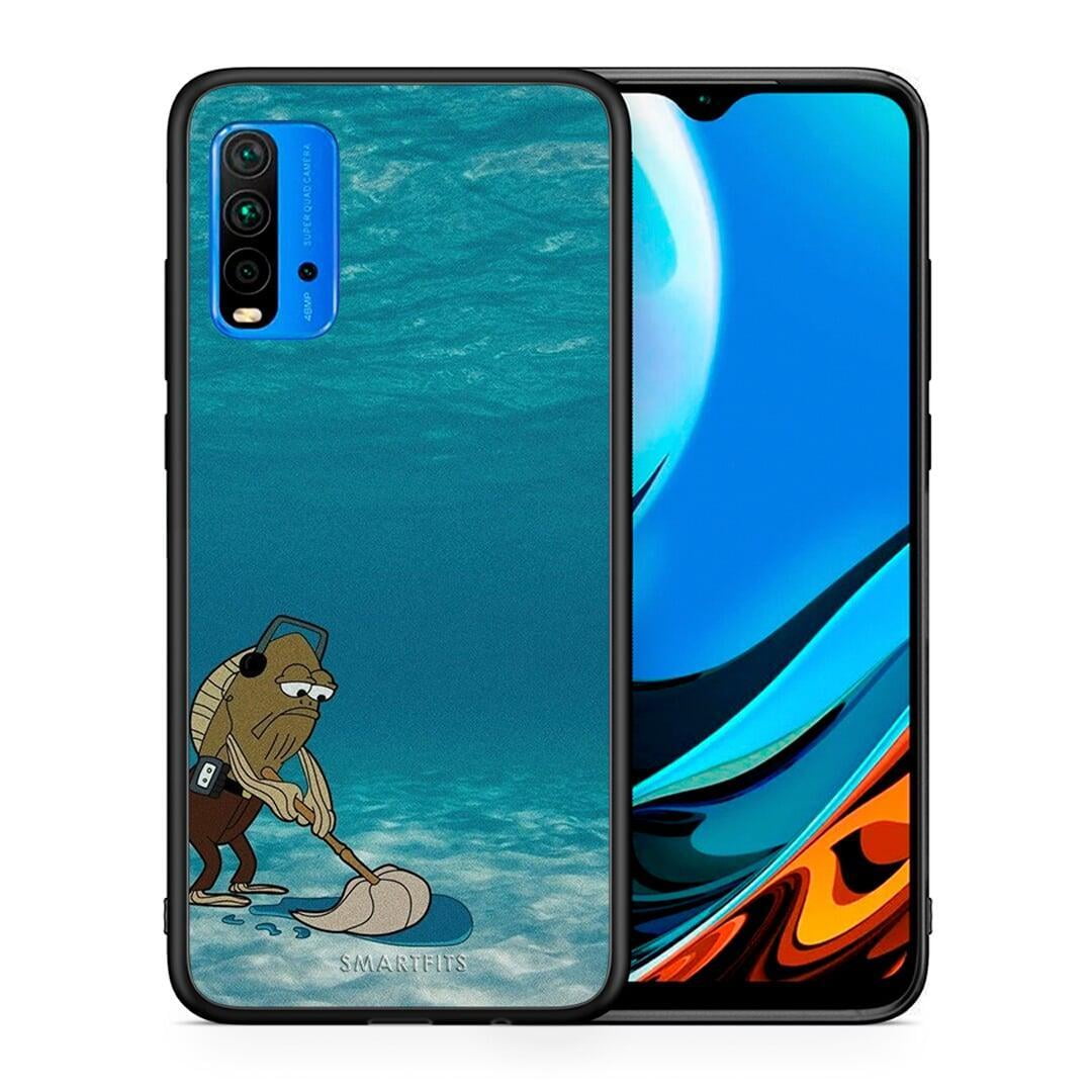 Θήκη Xiaomi Poco M3 Clean The Ocean από τη Smartfits με σχέδιο στο πίσω μέρος και μαύρο περίβλημα | Xiaomi Poco M3 Clean The Ocean case with colorful back and black bezels