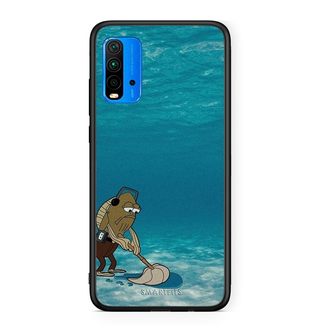Xiaomi Poco M3 Clean The Ocean Θήκη από τη Smartfits με σχέδιο στο πίσω μέρος και μαύρο περίβλημα | Smartphone case with colorful back and black bezels by Smartfits