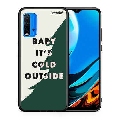 Θήκη Xiaomi Redmi 9T Cold Outside από τη Smartfits με σχέδιο στο πίσω μέρος και μαύρο περίβλημα | Xiaomi Redmi 9T Cold Outside case with colorful back and black bezels