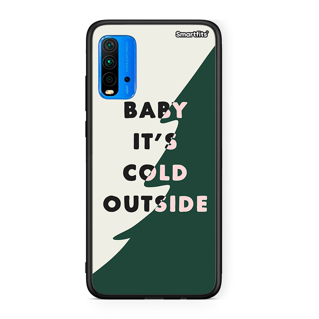 Xiaomi Redmi 9T Cold Outside θήκη από τη Smartfits με σχέδιο στο πίσω μέρος και μαύρο περίβλημα | Smartphone case with colorful back and black bezels by Smartfits