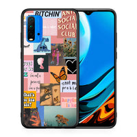 Thumbnail for Θήκη Αγίου Βαλεντίνου Xiaomi Redmi 9T Collage Bitchin από τη Smartfits με σχέδιο στο πίσω μέρος και μαύρο περίβλημα | Xiaomi Redmi 9T Collage Bitchin case with colorful back and black bezels