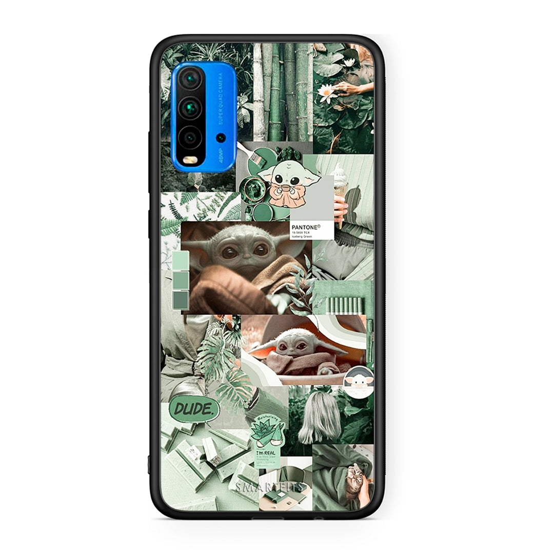 Xiaomi Redmi 9T Collage Dude Θήκη Αγίου Βαλεντίνου από τη Smartfits με σχέδιο στο πίσω μέρος και μαύρο περίβλημα | Smartphone case with colorful back and black bezels by Smartfits