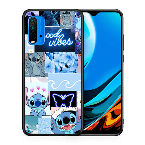 Θήκη Αγίου Βαλεντίνου Xiaomi Poco M3 Collage Good Vibes από τη Smartfits με σχέδιο στο πίσω μέρος και μαύρο περίβλημα | Xiaomi Poco M3 Collage Good Vibes case with colorful back and black bezels