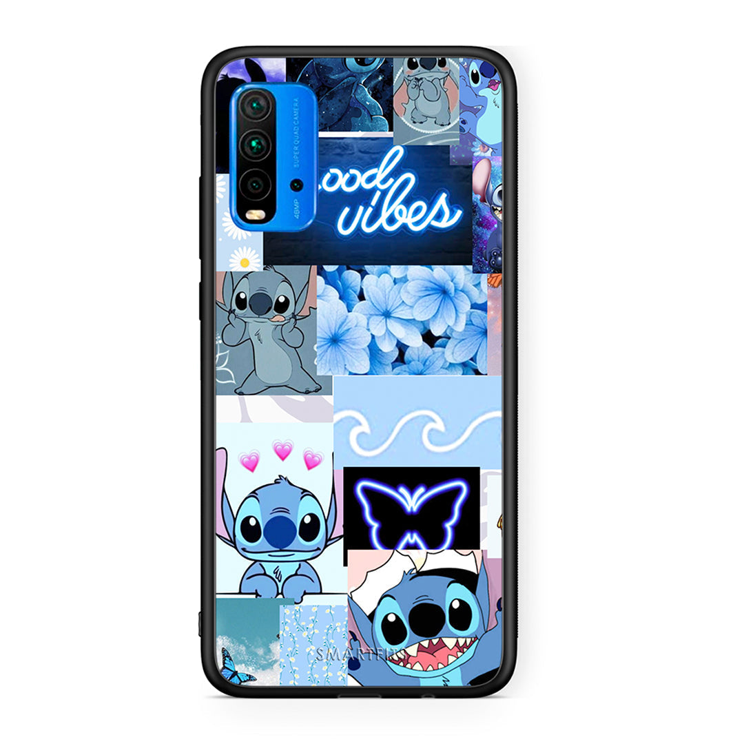 Xiaomi Poco M3 Collage Good Vibes Θήκη Αγίου Βαλεντίνου από τη Smartfits με σχέδιο στο πίσω μέρος και μαύρο περίβλημα | Smartphone case with colorful back and black bezels by Smartfits