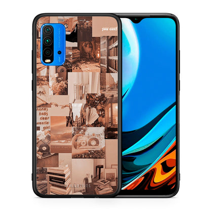 Θήκη Αγίου Βαλεντίνου Xiaomi Redmi 9T Collage You Can από τη Smartfits με σχέδιο στο πίσω μέρος και μαύρο περίβλημα | Xiaomi Redmi 9T Collage You Can case with colorful back and black bezels