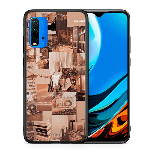 Θήκη Αγίου Βαλεντίνου Xiaomi Redmi 9T Collage You Can από τη Smartfits με σχέδιο στο πίσω μέρος και μαύρο περίβλημα | Xiaomi Redmi 9T Collage You Can case with colorful back and black bezels
