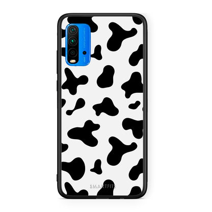 Xiaomi Redmi 9T Cow Print θήκη από τη Smartfits με σχέδιο στο πίσω μέρος και μαύρο περίβλημα | Smartphone case with colorful back and black bezels by Smartfits