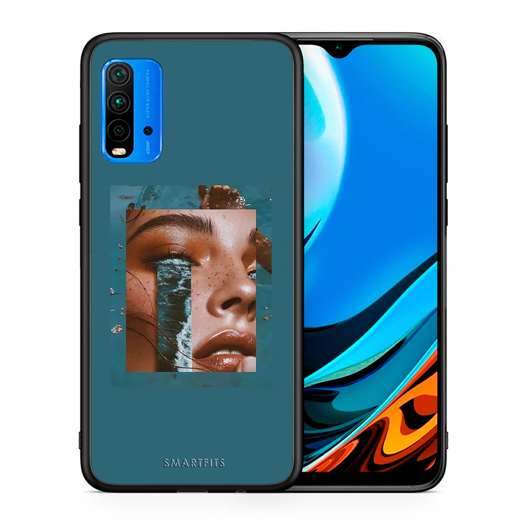 Θήκη Xiaomi Poco M3 Cry An Ocean από τη Smartfits με σχέδιο στο πίσω μέρος και μαύρο περίβλημα | Xiaomi Poco M3 Cry An Ocean case with colorful back and black bezels