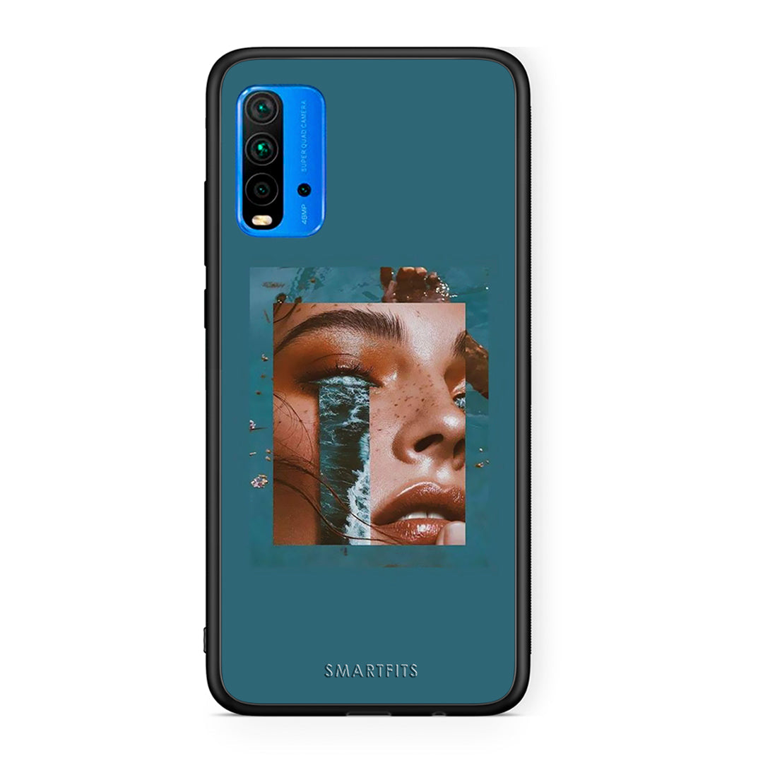 Xiaomi Redmi 9T Cry An Ocean θήκη από τη Smartfits με σχέδιο στο πίσω μέρος και μαύρο περίβλημα | Smartphone case with colorful back and black bezels by Smartfits
