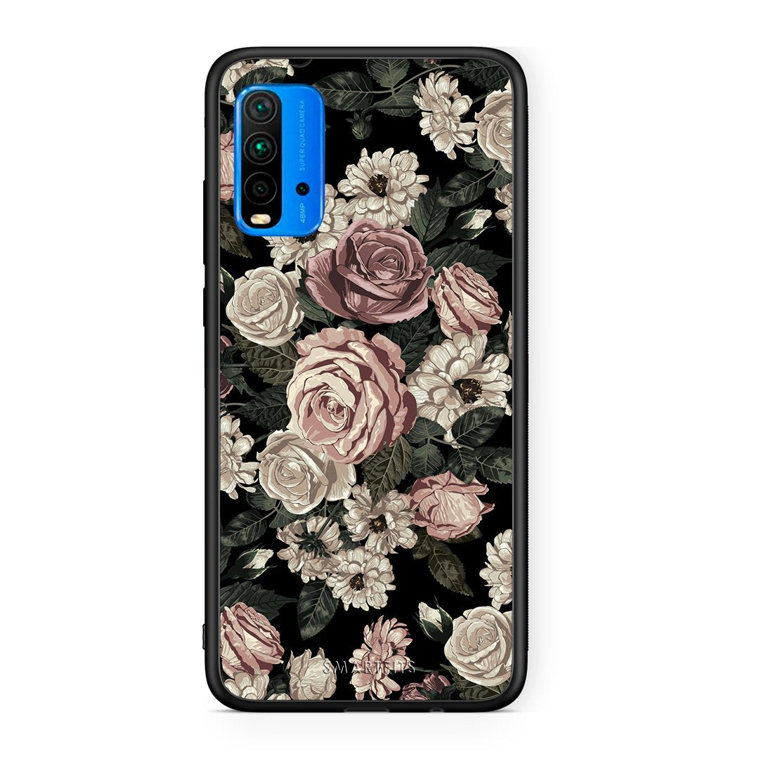 4 - Xiaomi Redmi 9T Wild Roses Flower case, cover, bumper