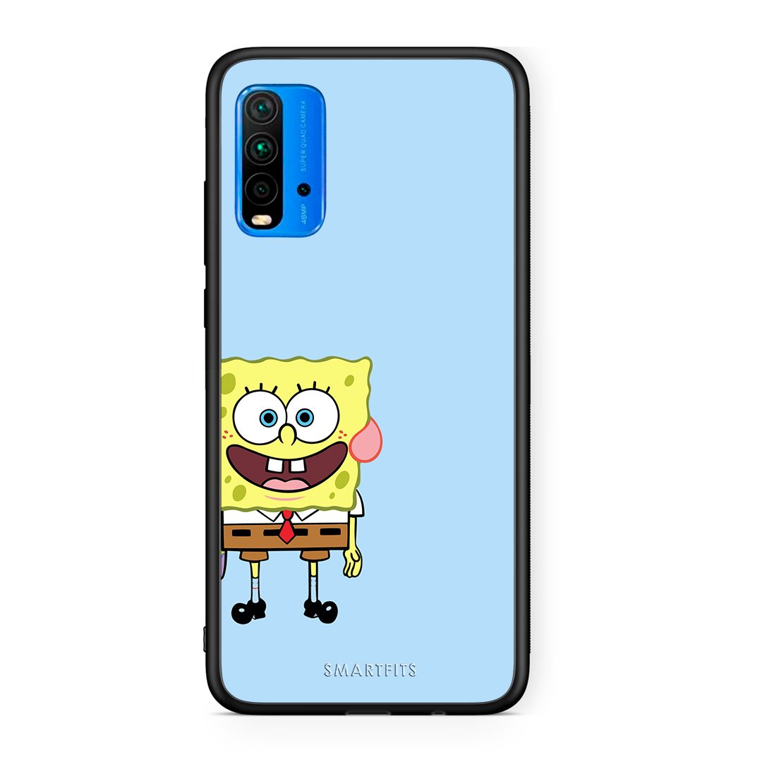 Xiaomi Redmi 9T Friends Bob θήκη από τη Smartfits με σχέδιο στο πίσω μέρος και μαύρο περίβλημα | Smartphone case with colorful back and black bezels by Smartfits