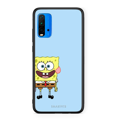 Xiaomi Redmi 9T Friends Bob θήκη από τη Smartfits με σχέδιο στο πίσω μέρος και μαύρο περίβλημα | Smartphone case with colorful back and black bezels by Smartfits