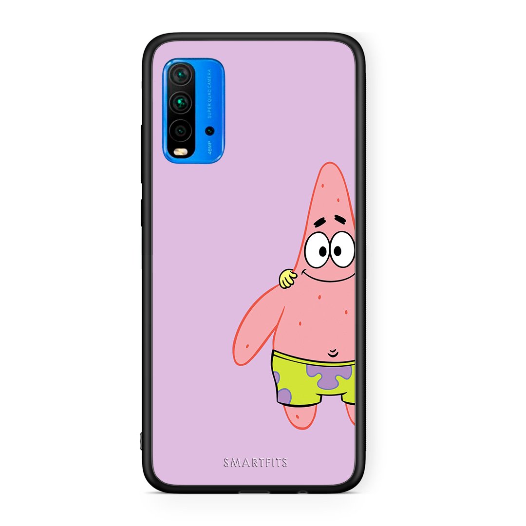 Xiaomi Redmi 9T  Friends Patrick θήκη από τη Smartfits με σχέδιο στο πίσω μέρος και μαύρο περίβλημα | Smartphone case with colorful back and black bezels by Smartfits