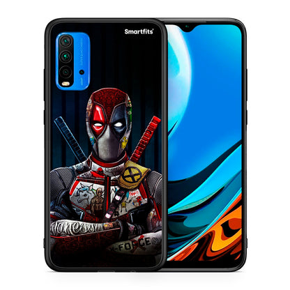 Θήκη Xiaomi Redmi 9T Funny Guy από τη Smartfits με σχέδιο στο πίσω μέρος και μαύρο περίβλημα | Xiaomi Redmi 9T Funny Guy case with colorful back and black bezels