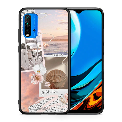 Θήκη Αγίου Βαλεντίνου Xiaomi Poco M3 Golden Hour από τη Smartfits με σχέδιο στο πίσω μέρος και μαύρο περίβλημα | Xiaomi Poco M3 Golden Hour case with colorful back and black bezels