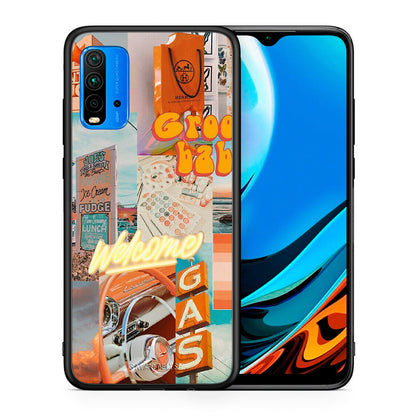 Θήκη Αγίου Βαλεντίνου Xiaomi Redmi 9T Groovy Babe από τη Smartfits με σχέδιο στο πίσω μέρος και μαύρο περίβλημα | Xiaomi Redmi 9T Groovy Babe case with colorful back and black bezels