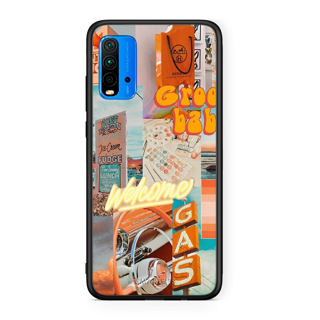 Xiaomi Redmi 9T Groovy Babe Θήκη Αγίου Βαλεντίνου από τη Smartfits με σχέδιο στο πίσω μέρος και μαύρο περίβλημα | Smartphone case with colorful back and black bezels by Smartfits