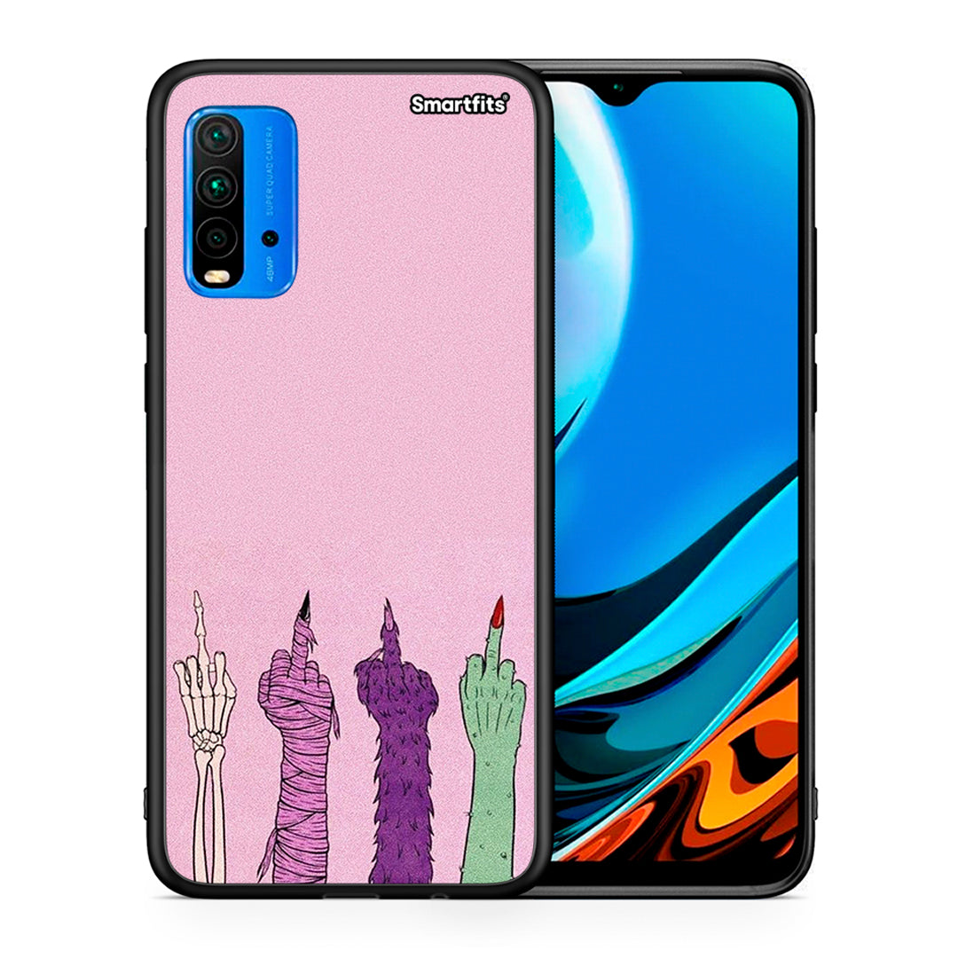 Θήκη Xiaomi Poco M3 Halloween Be A Lady από τη Smartfits με σχέδιο στο πίσω μέρος και μαύρο περίβλημα | Xiaomi Poco M3 Halloween Be A Lady case with colorful back and black bezels