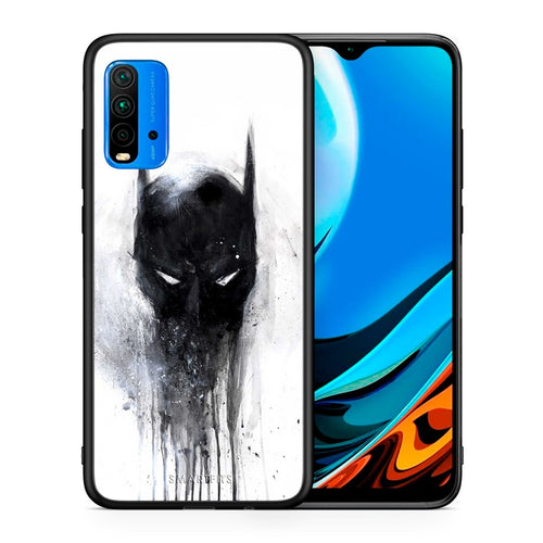 Θήκη Xiaomi Redmi 9T Paint Bat Hero από τη Smartfits με σχέδιο στο πίσω μέρος και μαύρο περίβλημα | Xiaomi Redmi 9T Paint Bat Hero case with colorful back and black bezels