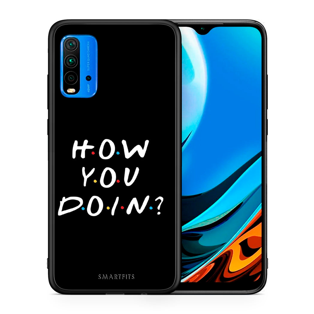 Θήκη Xiaomi Poco M3 How You Doin από τη Smartfits με σχέδιο στο πίσω μέρος και μαύρο περίβλημα | Xiaomi Poco M3 How You Doin case with colorful back and black bezels