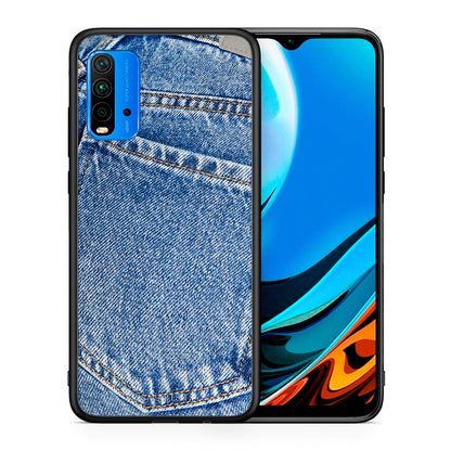 Θήκη Xiaomi Redmi 9T Jeans Pocket από τη Smartfits με σχέδιο στο πίσω μέρος και μαύρο περίβλημα | Xiaomi Redmi 9T Jeans Pocket case with colorful back and black bezels