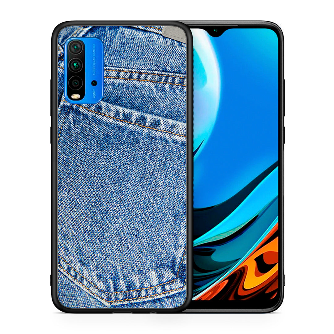 Θήκη Xiaomi Poco M3 Jeans Pocket από τη Smartfits με σχέδιο στο πίσω μέρος και μαύρο περίβλημα | Xiaomi Poco M3 Jeans Pocket case with colorful back and black bezels