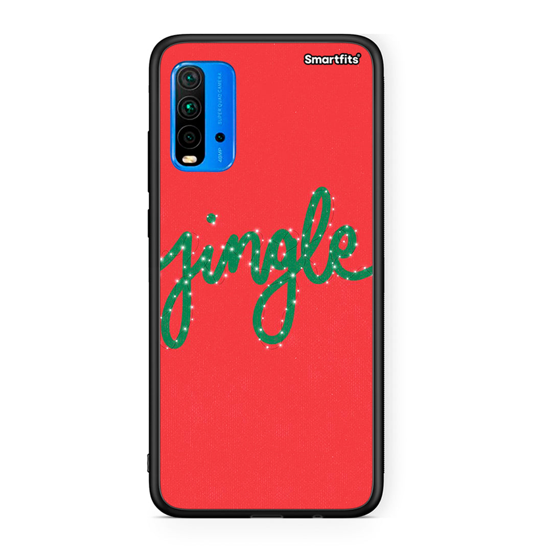Xiaomi Redmi 9T Jingle Xmas θήκη από τη Smartfits με σχέδιο στο πίσω μέρος και μαύρο περίβλημα | Smartphone case with colorful back and black bezels by Smartfits