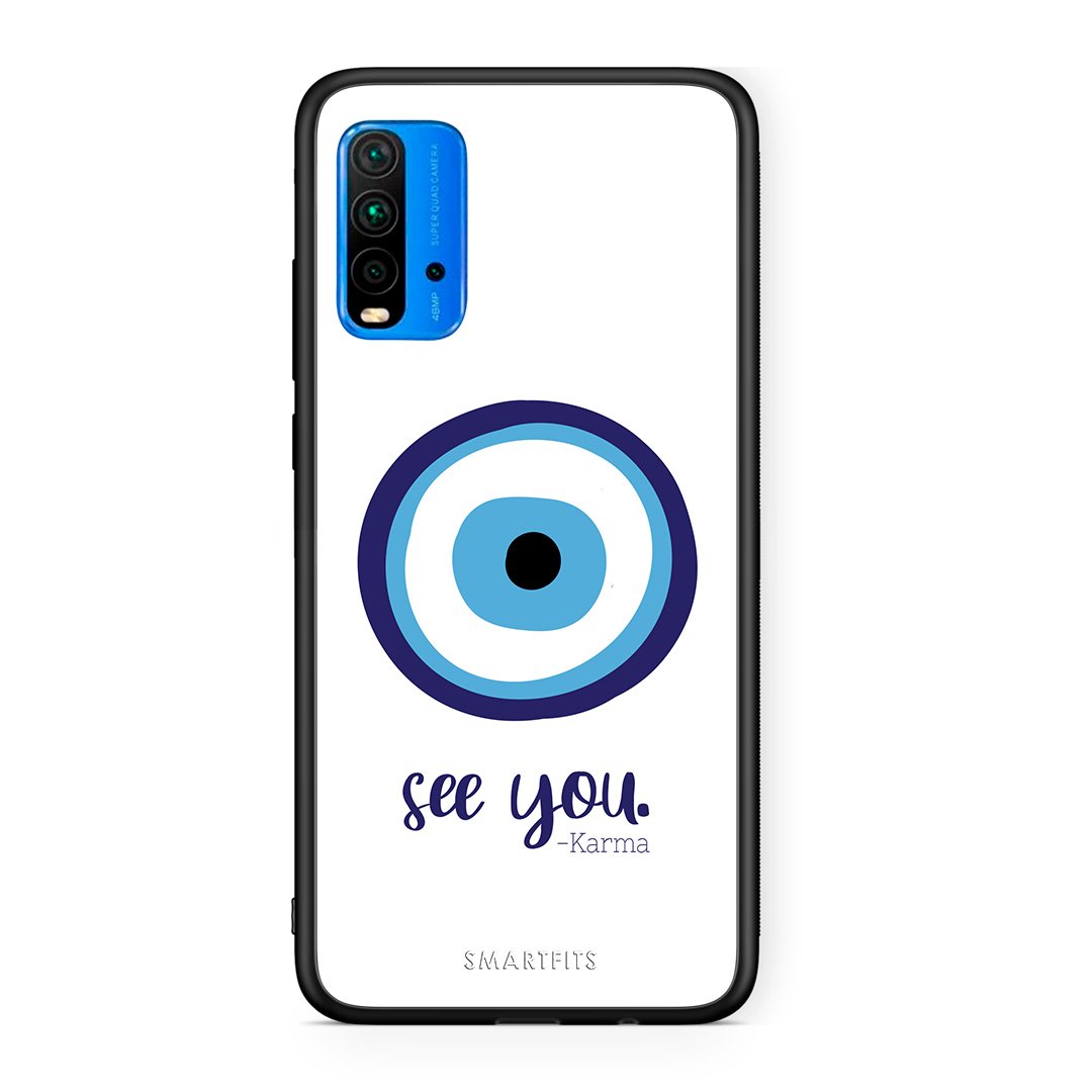 Xiaomi Redmi 9T Karma Says θήκη από τη Smartfits με σχέδιο στο πίσω μέρος και μαύρο περίβλημα | Smartphone case with colorful back and black bezels by Smartfits