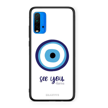 Xiaomi Redmi 9T Karma Says θήκη από τη Smartfits με σχέδιο στο πίσω μέρος και μαύρο περίβλημα | Smartphone case with colorful back and black bezels by Smartfits
