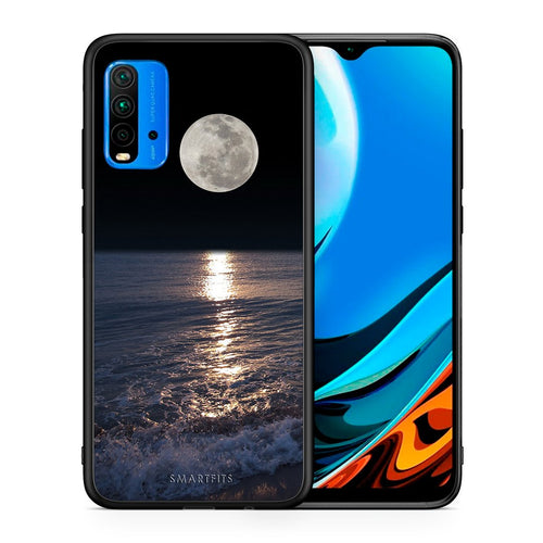 Θήκη Xiaomi Poco M3 Moon Landscape από τη Smartfits με σχέδιο στο πίσω μέρος και μαύρο περίβλημα | Xiaomi Poco M3 Moon Landscape case with colorful back and black bezels