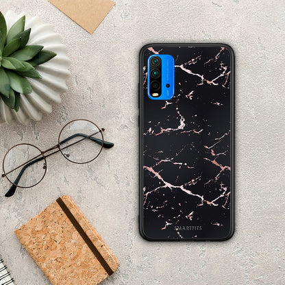 Marble Black Rosegold - Xiaomi Redmi 9T θήκη